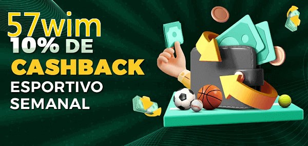 10% de bônus de cashback na 57wim